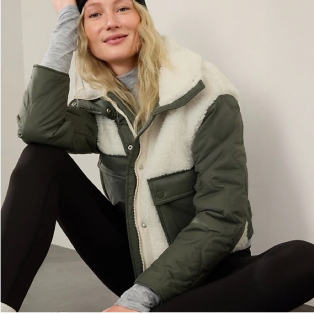 Athleta Fleece Hybrid Jacket Medium NWT